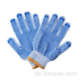 Hespax Anti-Schlupf-Handhandschuh PVC gepunktete Bauindustrie